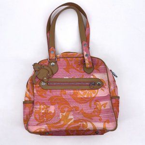 Kipling shoulder bag orange pink print